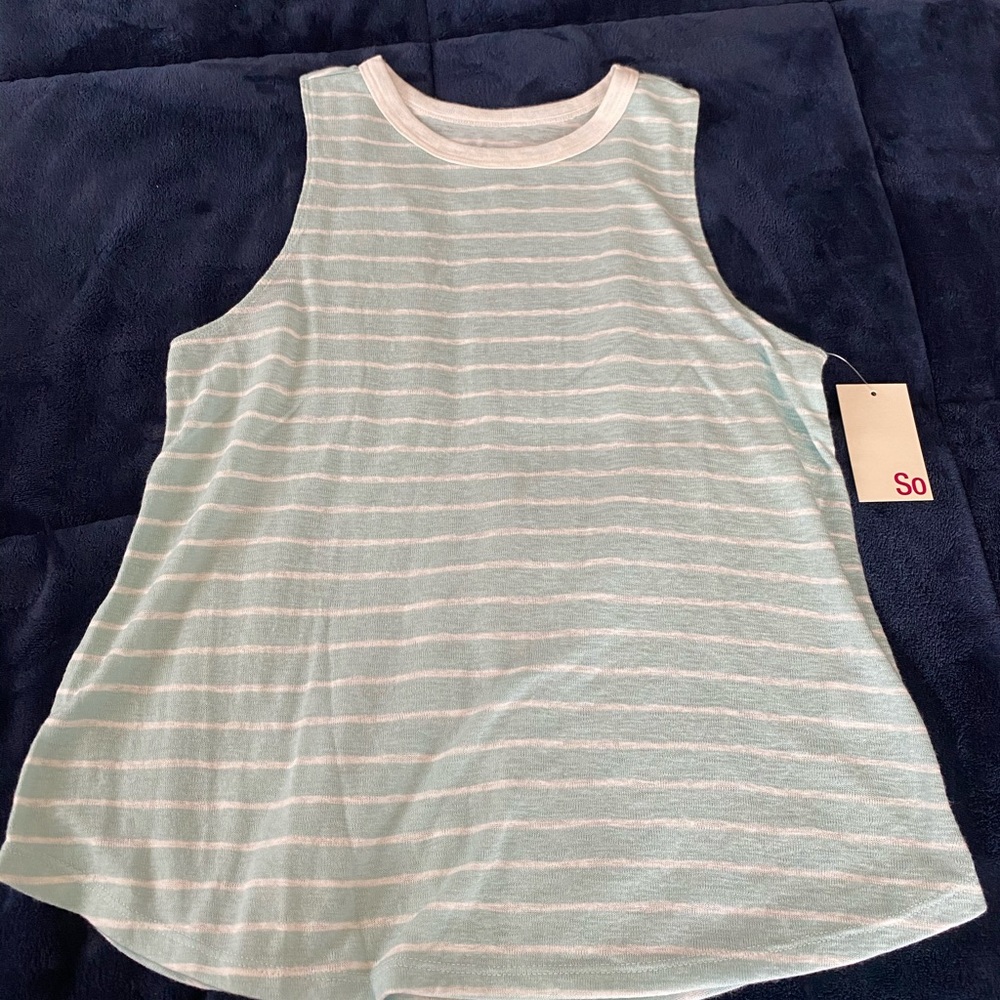 Juniors' SO® Ringer Muscle Tank Top - Picture 3 of 4